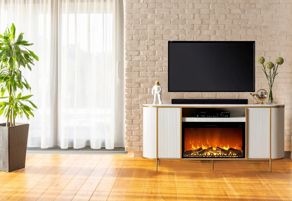 electric fireplace console