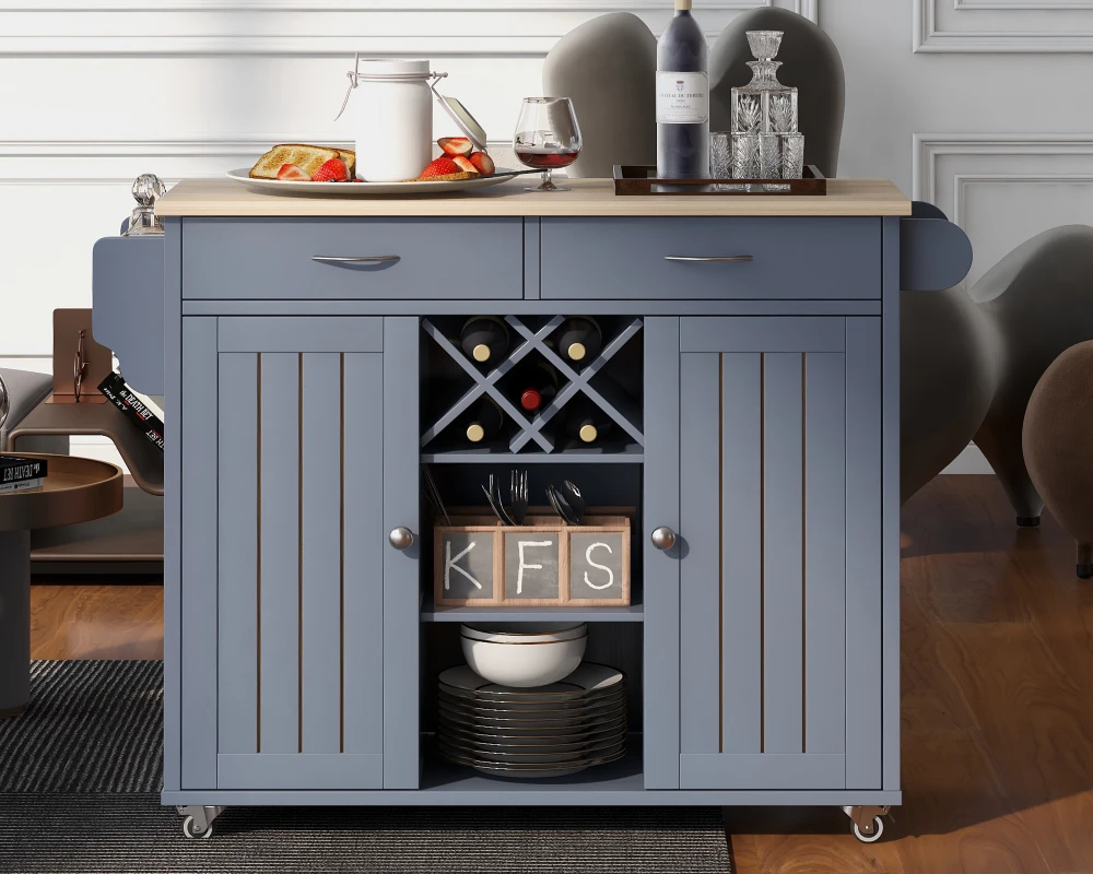 island with cabinets